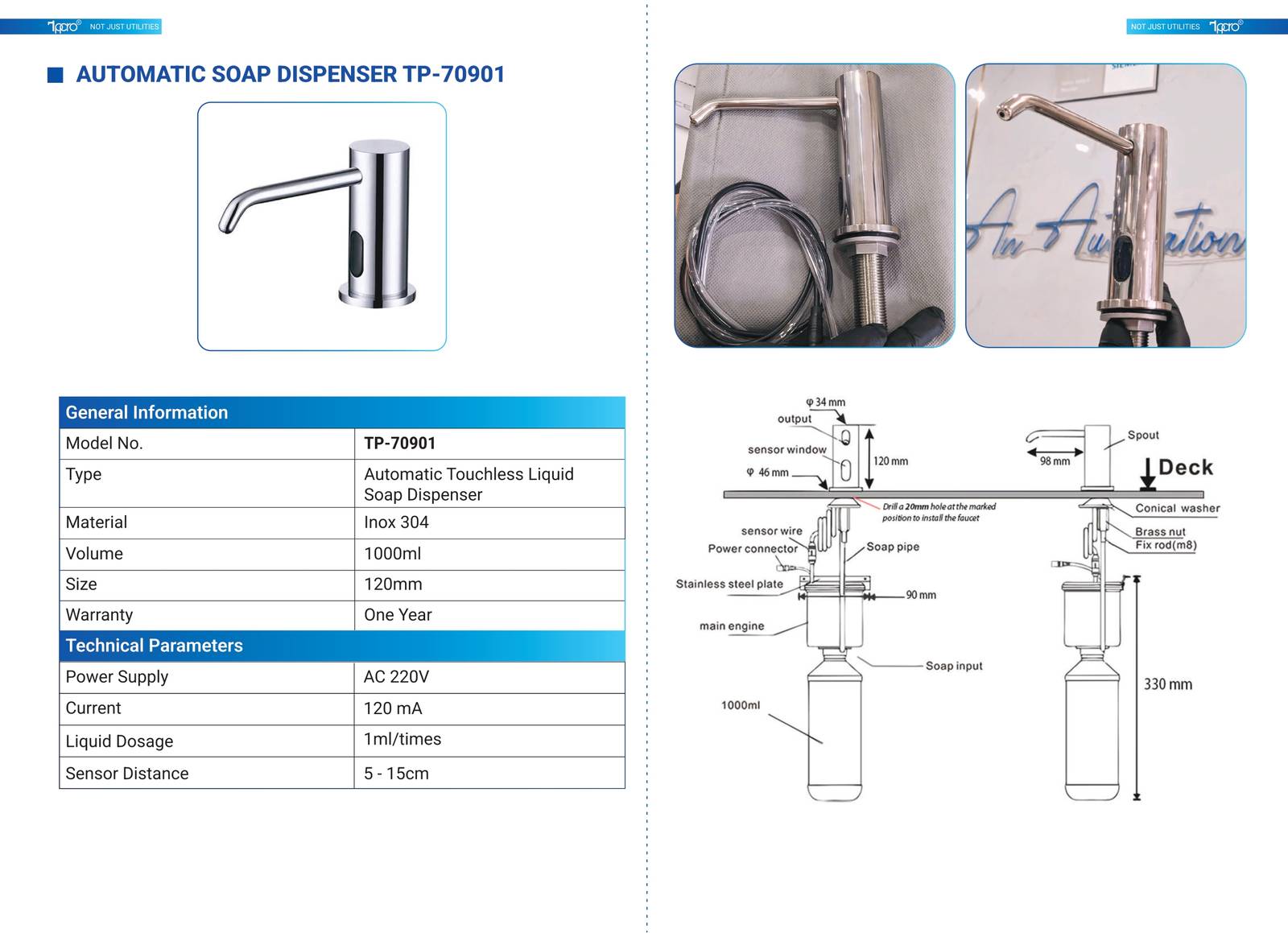 Thiết bị vệ sinh cảm ứng TPPRO Catalogue và Bảng giá mới nhất  /Page 5